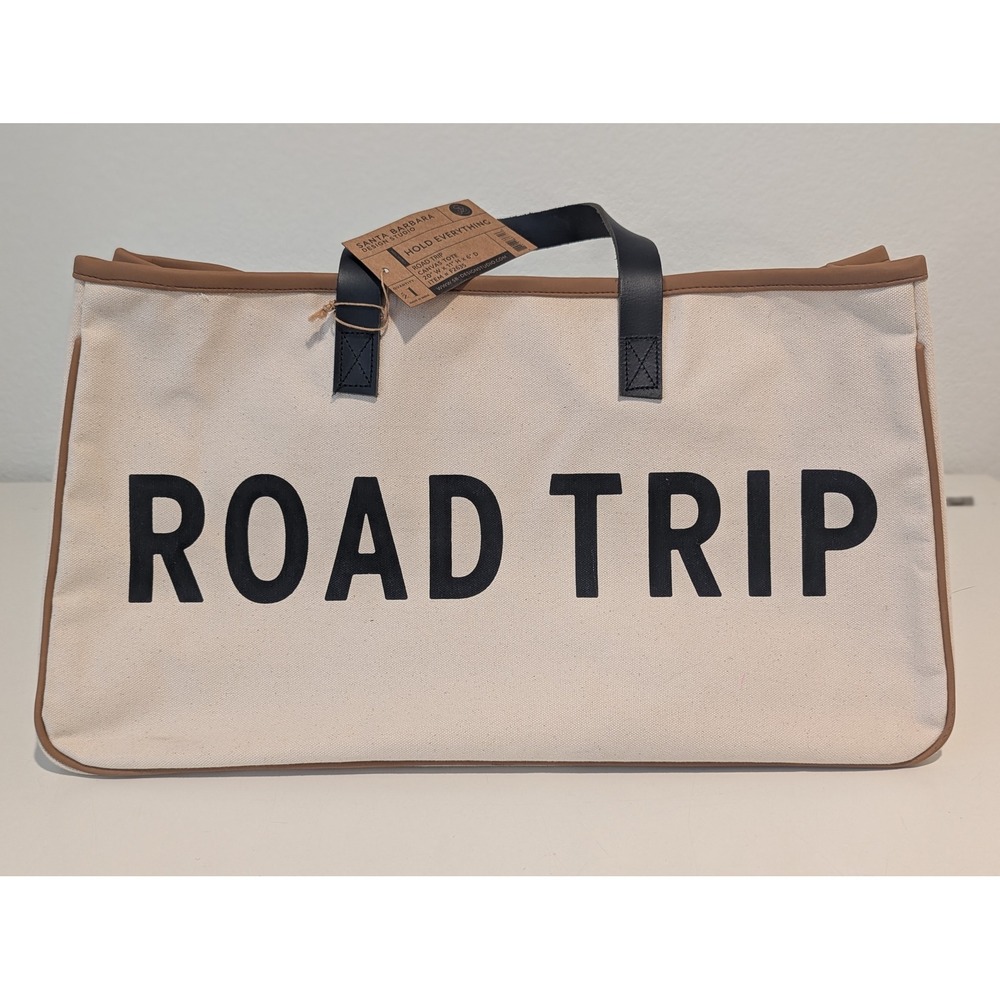 Santa Barbara Design Studio Road Trip Canvas Tote Bag F2635 Cream Brown